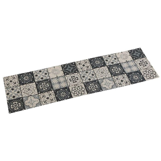 Bordløber Versa Mosaik Grå Polyester (44,5 x 0,5 x 154 cm)