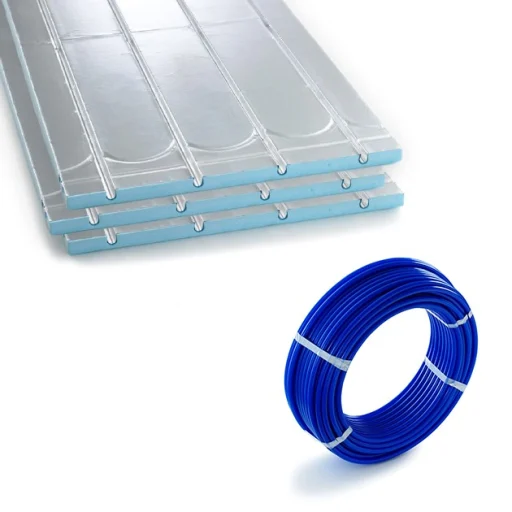 Nordic pladepakke med rør til 10m², byggehøjde 25mm, pex 16 mm