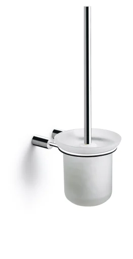 Pressalit toiletbørste t/væg m/glas, poleret rustfrit stål