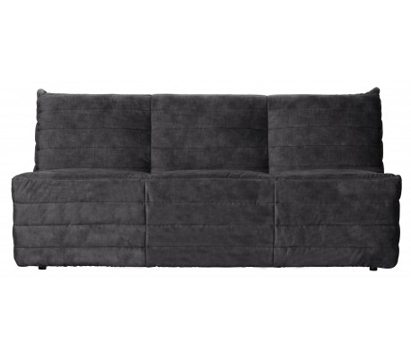 Moderne 2,5-personers sofa i velour 160 x 90 cm - Antracit