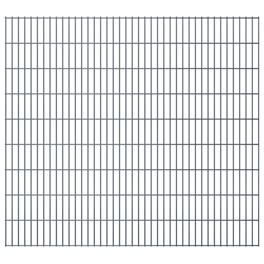 vidaXL havehegnspaneler 2D 2,008x1,83 m 6 m (total længde) grå