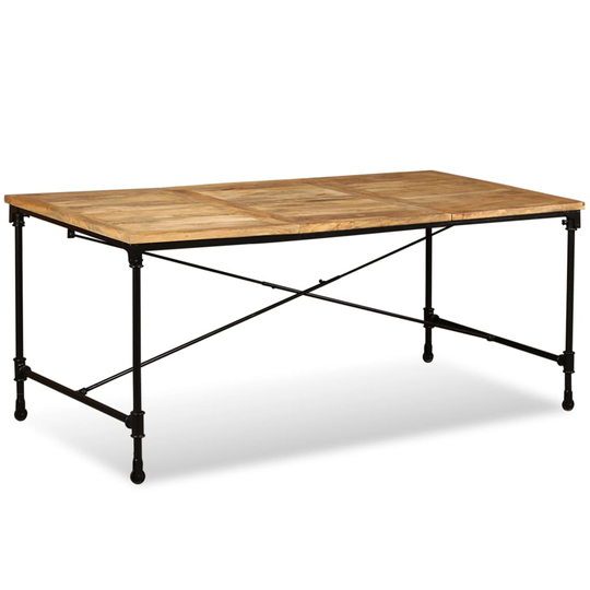 vidaXL spisebord massivt mangotræ 180 cm