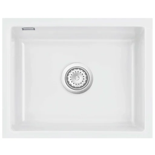 Lavabo Mera 50U køkkenvask, 55,1x44x1 cm, mat hvid/krom