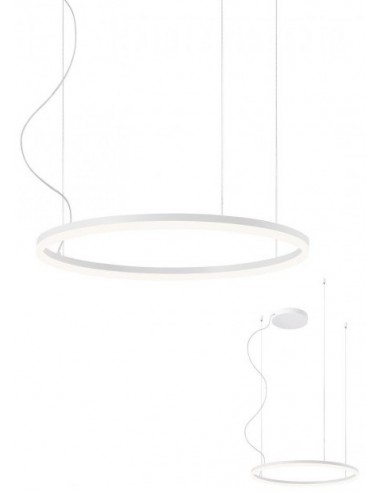 ORBIT Loftlampe i aluminium Ø60 cm 40,5W LED - Mat hvid