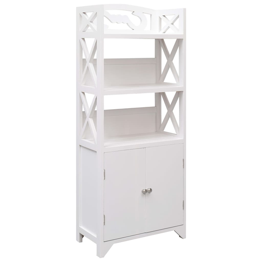 vidaXL badeværelsesskab 46 x 24 x 116 cm kejsertræ hvid