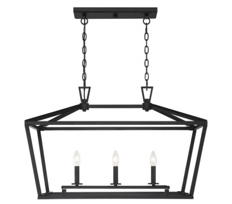 Townsend 3 Lysekrone 81 x 41 cm - Mat sort