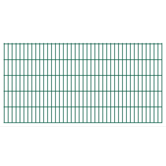 vidaXL havehegnspaneler 2D 2,008x1,03 m 14 m (total længde) grøn