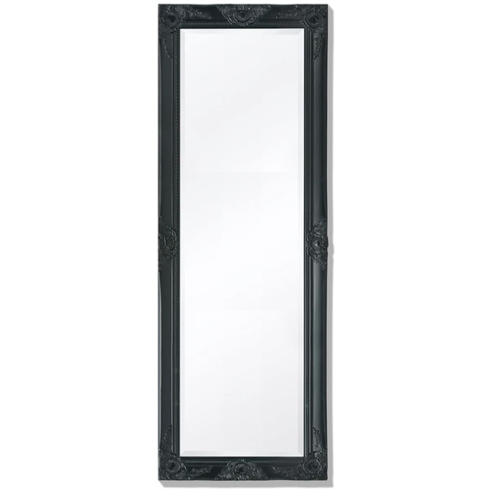 vidaXL vægspejl barok-stil 140 x 50 cm sort