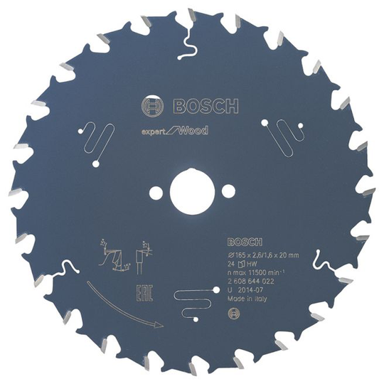 Bosch Rundsavsklinge 165x20x2.6mm 24t Exp Wood - 2608644022