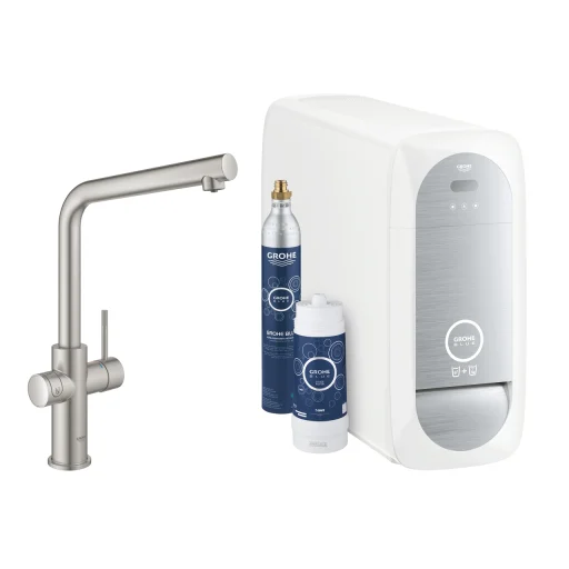 Grohe Blue Home køkkenarmatur m/L-tud, supersteel