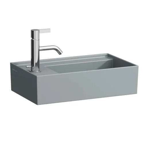Kartell Laufen håndvask, 46x28 cm, venstrevendt, mat grafit