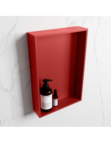 EASY hylde til badeværelset 44,5 x 29,5 cm Solid surface - Rød