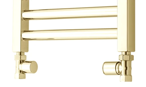 TVS Plus Line ventilsæt, ligeløbende, vendbar, guld