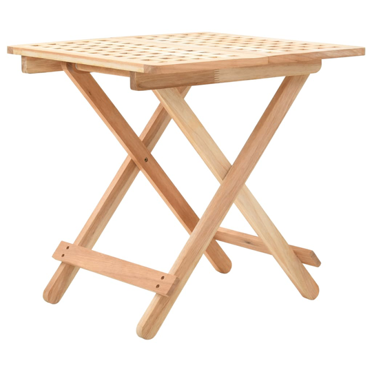 vidaXL foldbart sidebord massivt valnøddetræ 50 x 50 x 49 cm