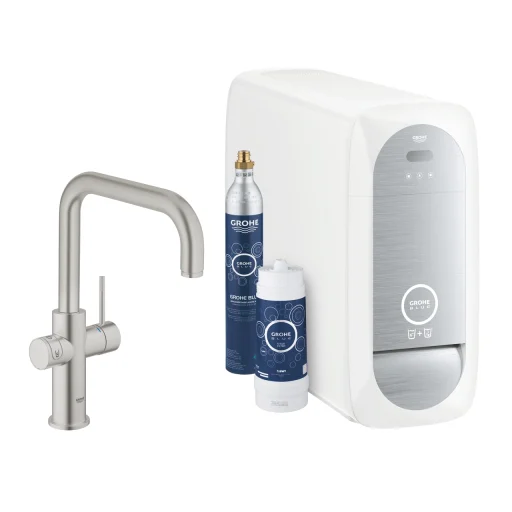 Grohe Blue Home køkkenarmatur m/U-tud, supersteel