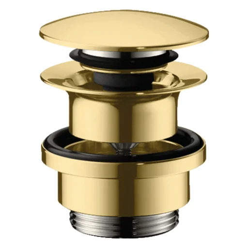 Hansgrohe push-open bundventil 1 1/4", poleret guld-optik