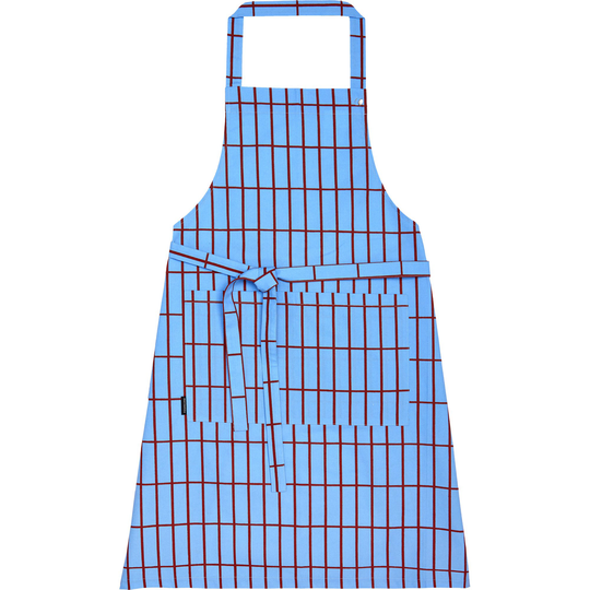 Marimekko Pieni Tiiliskivi forklæde, blå/brun