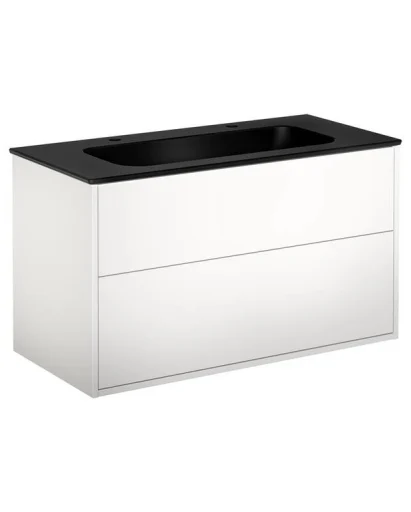 Gustavsberg Artic møbelpakke, 100x46,5 cm, hvid/sort