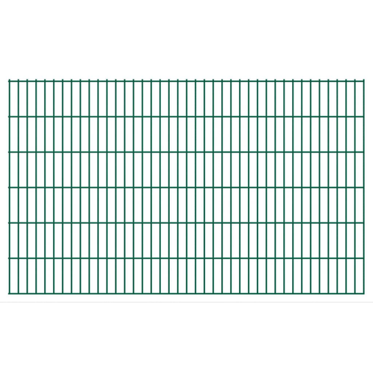 vidaXL havehegnspaneler 2D 2,008x1,23 m 12 m (total længde) grøn
