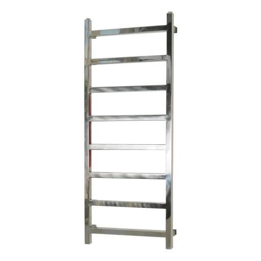 Kriss Upper håndklædetørrer t/Central-/Fjernvarme 1200x500 mm, poleret rustfrit stål