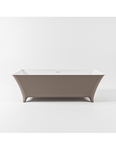 LUNDY fritstående badekar 170 x 75 cm Solid surface - Talkum/Røg
