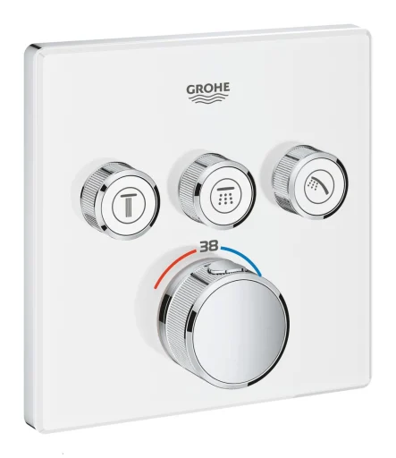 Grohe Grohtherm SmartControl brusebatteri, 3 udtag, hvid