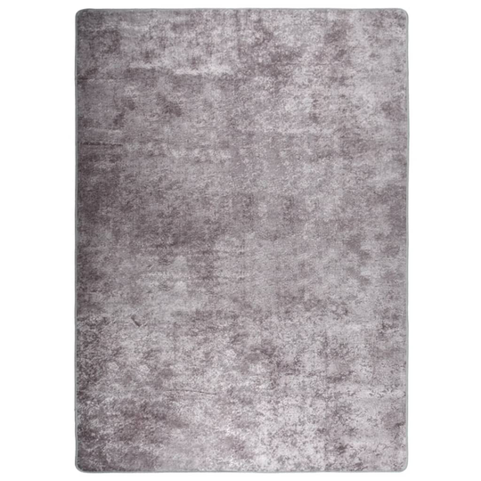 vidaXL tæppe 120x180 cm skridsikkert og vaskbart grå