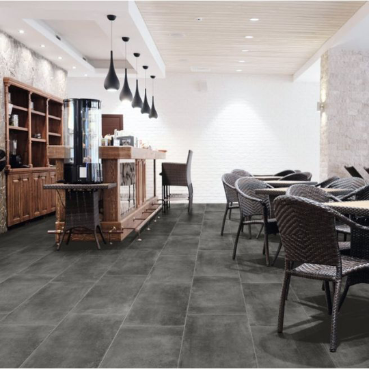 Magica Pietra Limestone Black Sokkelkant - 7x60 flise