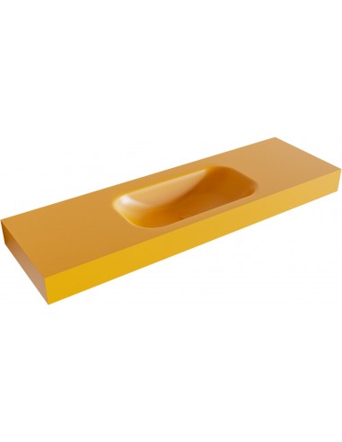 BIG SMALL væghængt håndvask 150 x 46 cm Solid surface - Okker