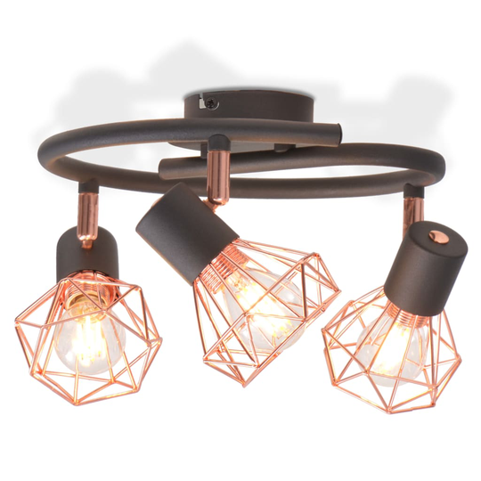 vidaXL loftslampe med 3 LED-filamentpærer 12 W
