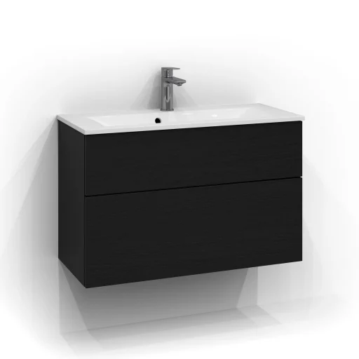 Svedbergs Forma underskab 80x35 cm, skuffer, sort eg