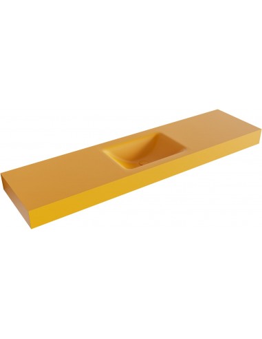 CLOUD væghængt håndvask 180 x 46 cm Solid surface - Okker