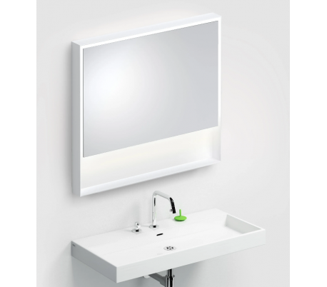 LOOK AT ME vægspejl med lys IP44 80 x 90 cm - Mat hvid