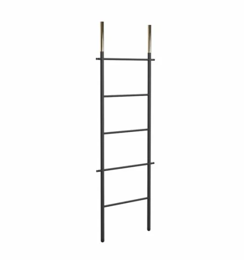 Frost Bukto Ladder Håndklædestativ 58x151,5 cm, Sort/Guld