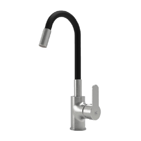 Enkelt håndtag Sink Mixer Rustfrit stål Kobber