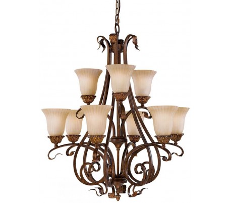 Sonoma Valley Lysekrone Ø78,7 cm 9 x E27 - Aldret bronze