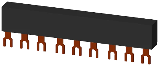 Samleskinne afstand 45mm for 3 afbrydere, 3RV1915-1BB