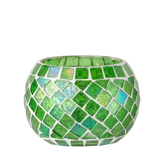 SINNERUP Mosaik fyrfadsstage H 6,5 cm. (GRØN, ONESIZE)