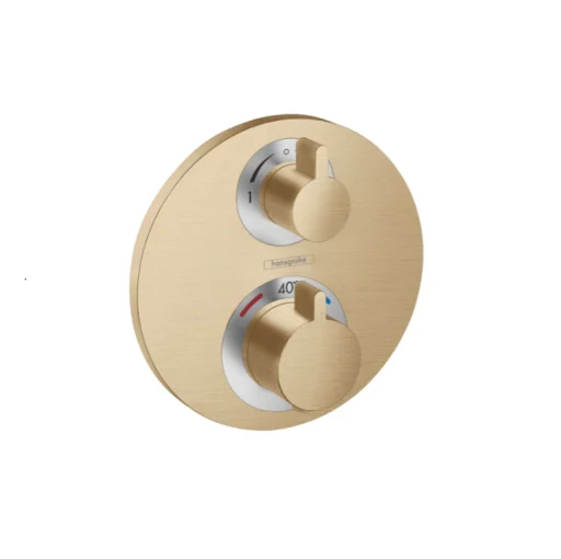 Hansgrohe Ecostat S brusebatteri t/indbygning m/omskifter, børstet bronze