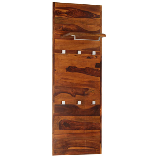 vidaXL knagerække massivt sheeshamtræ 118 x 40 cm