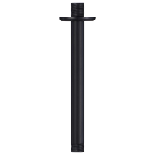 vidaXL støttestang til bruser 20 cm rund rustfrit stål 201 sort