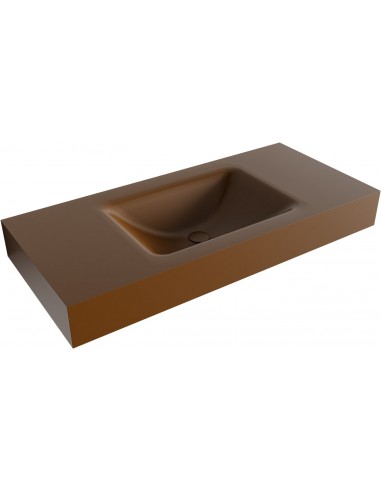 CLOUD væghængt håndvask 100 x 46 cm Solid surface - Rust