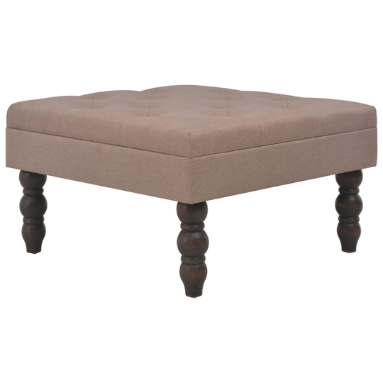 vidaXL taburet polyester 60 x 60 x 36 cm brun