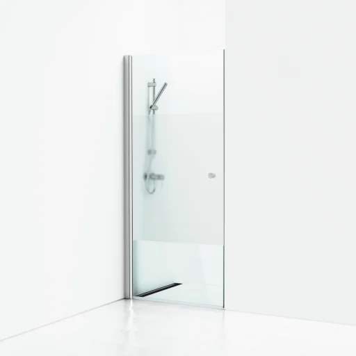 Svedbergs Skoga svingdør 90 cm, halvfrostet glas/mat alu
