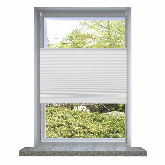vidaXL plisségardiner 80 x 125 cm hvid