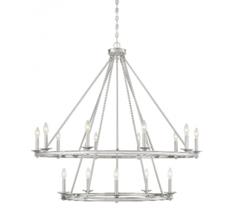 Middleton 15 Lysekrone Ø114 cm - Satineret nikkel