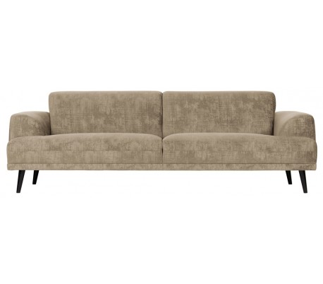 Moderne 3-personers sofa i velour 234 x 93 cm - Champagne