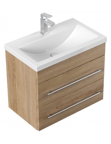 Portus komplet badmiljø i mdf og keramik H52,5 x B60,8 cm - Sonoma eg