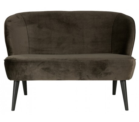 Sofabænk i velour H73 x B110 x D72 cm - Varm grøn