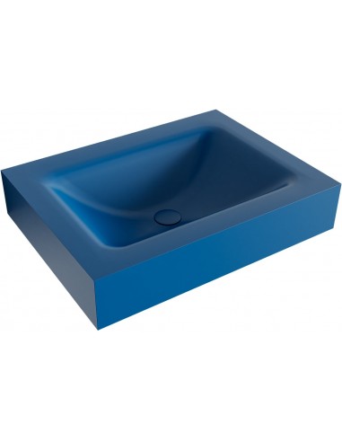 CLOUD væghængt håndvask 60 x 46 cm Solid surface - Jeansblå